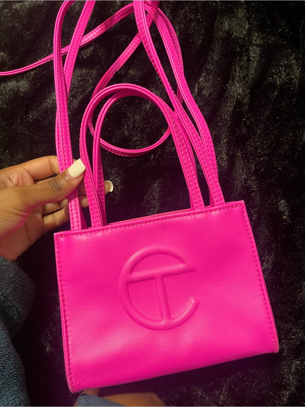 Telfar Hot Pink Mini Tote Bag
